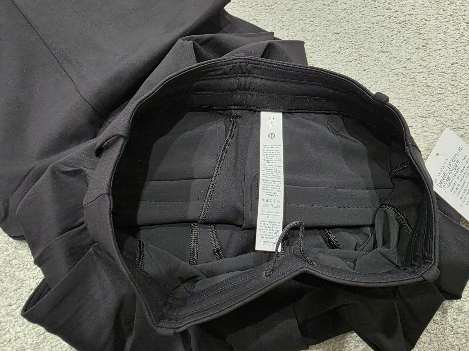 Lululemon Daydrift High-Rise Wide-Leg Trouser Regular Size S Color Black 31.5"