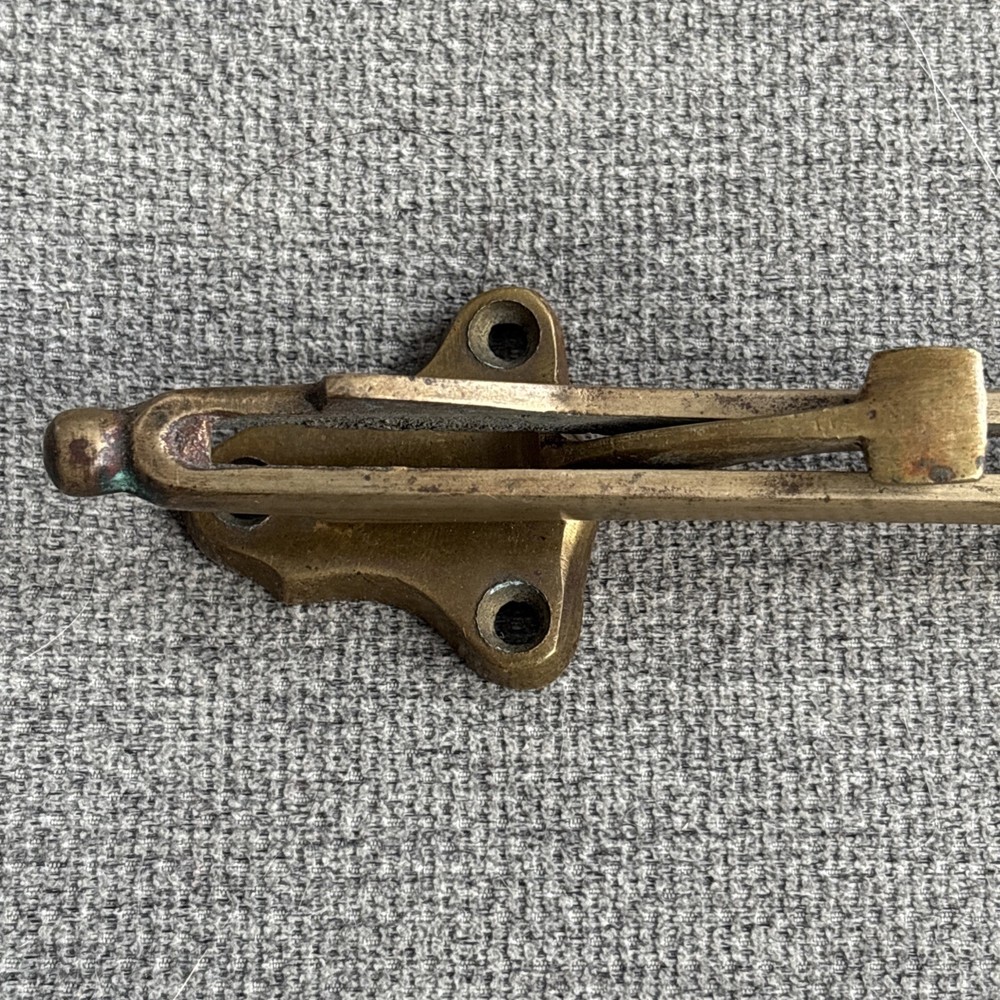 Antique Solid Brass Hotel Style Door Security Latch