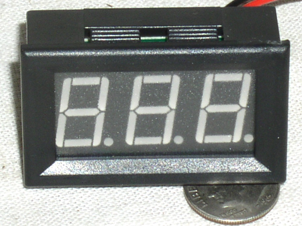 1 NEW BLUE LED 3 DIGIT 2 WIRE VOLTMETER 3-30V CAR RV BENCH DC VOLT PANEL METER