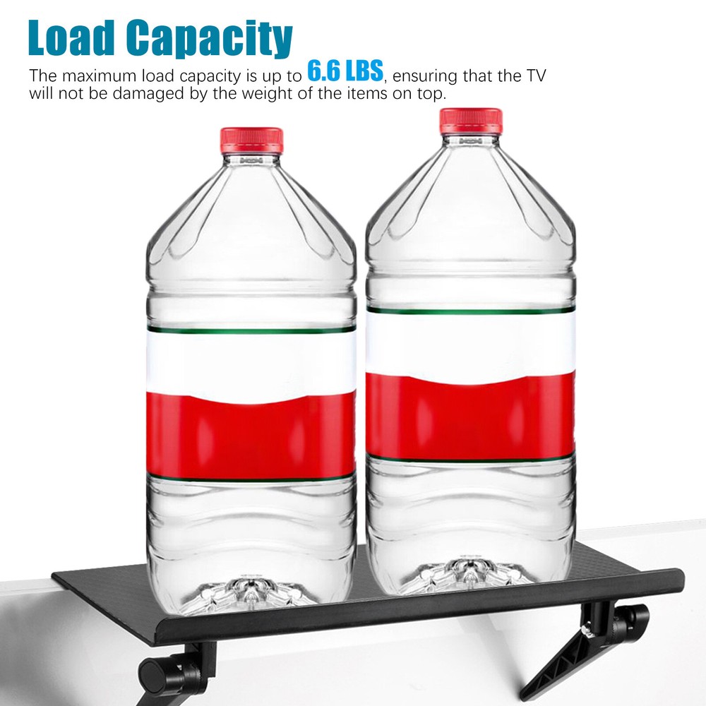 TV Computer Caddy Screen Top Shelf Desktop Adjustable Storage Organize Bracket