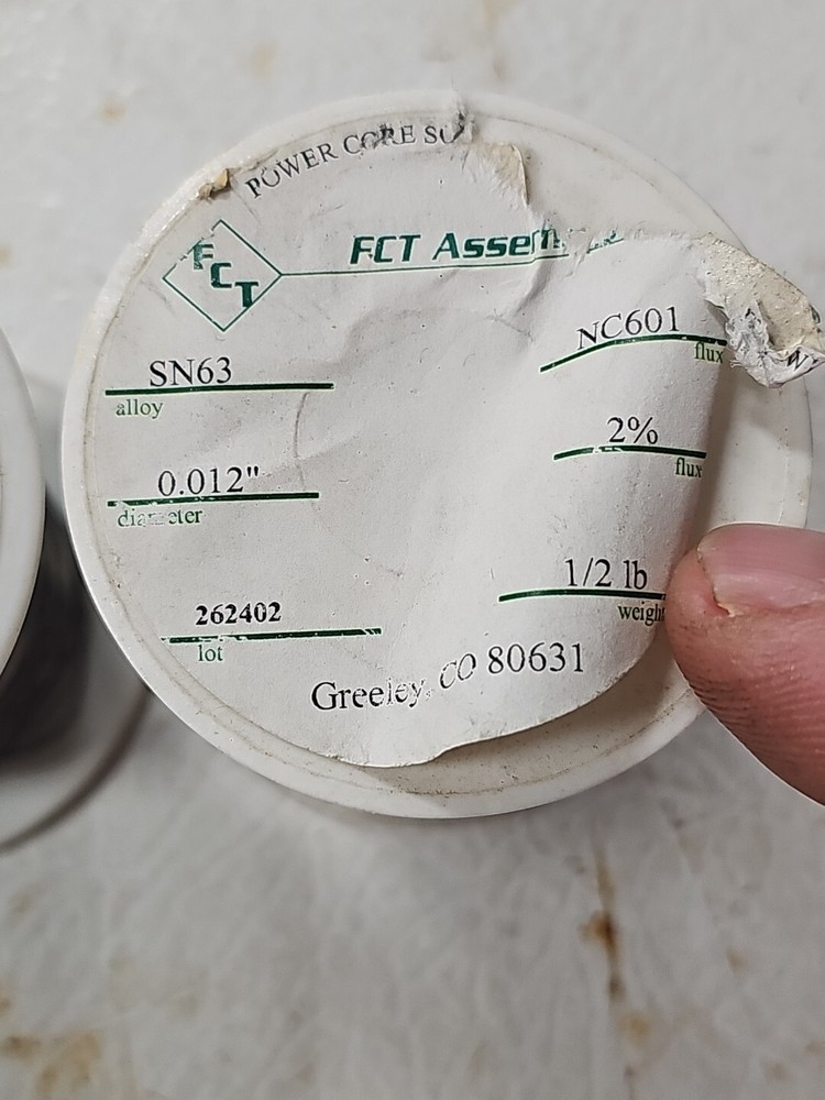 Power Core solder wire diameter. 012" 2 -1/2 Lb Each