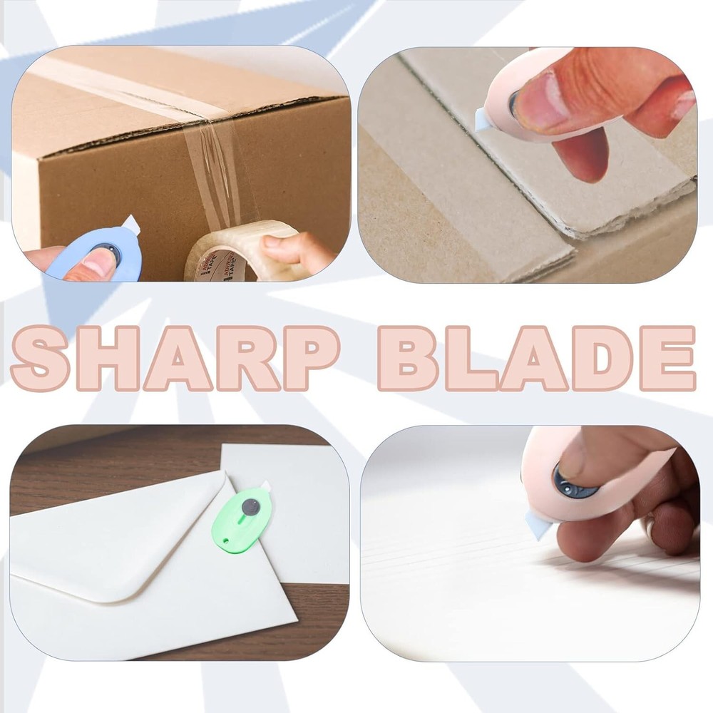 Sonuimy Mini Ceramic Box Cutter 3pcs Safety Package Box Opener Retractable