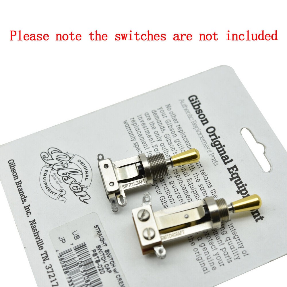 5x Gold USA Thread SAE 8-32 Metal Toggle Switch Tip for Gibson/Switchcraft
