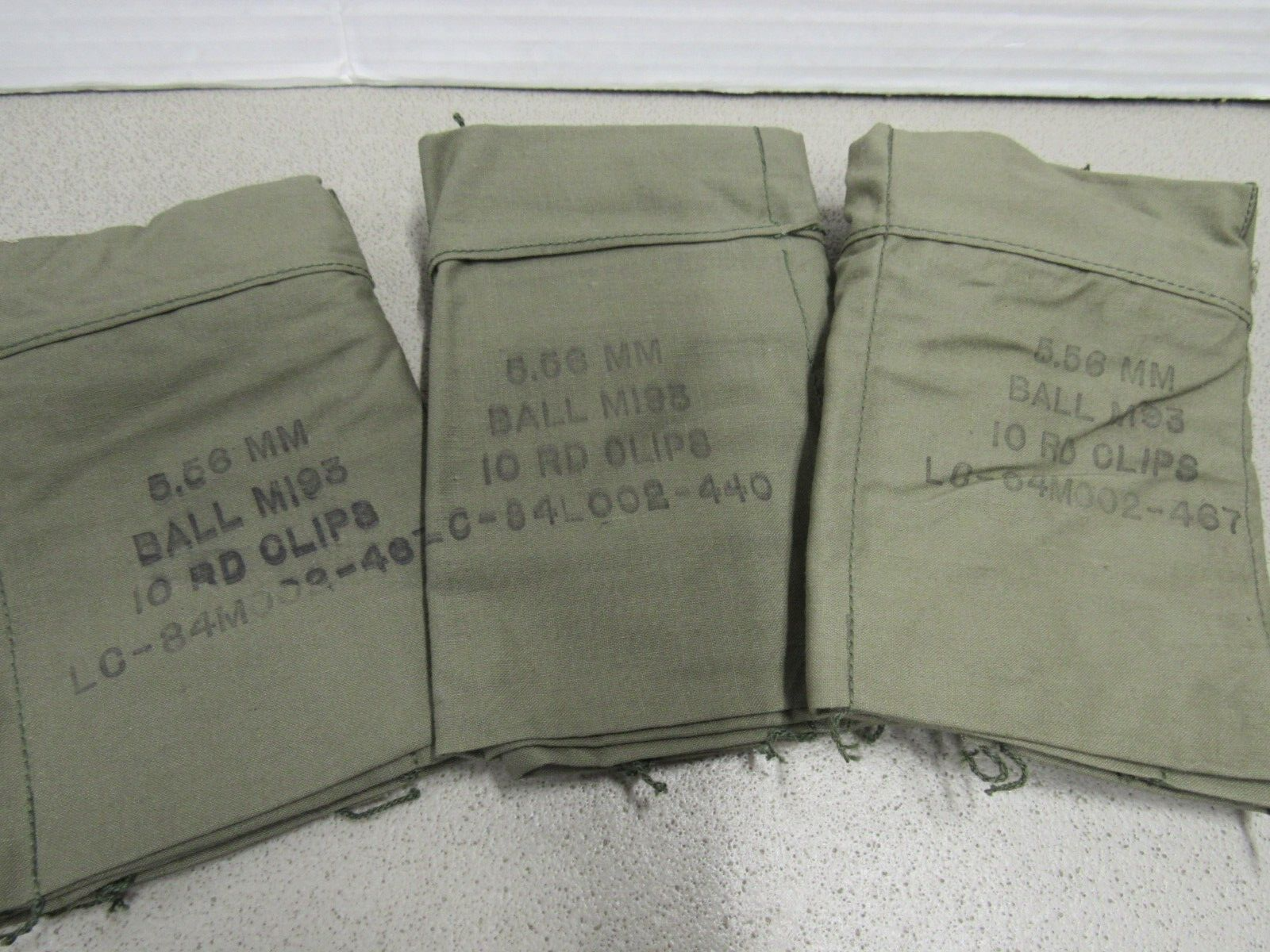 US VIETNAM ERA 7 POCKET AMMO BANDOLIER 1974 DATED UNISSUED US ARMY USMC 223