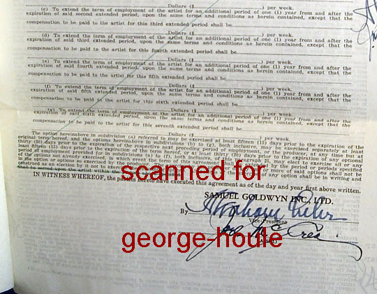 JOEL MC CREA - DOCUMENT - SIGNED & INITIALED 7X - 1935 - GOLDWYN CONTRACT