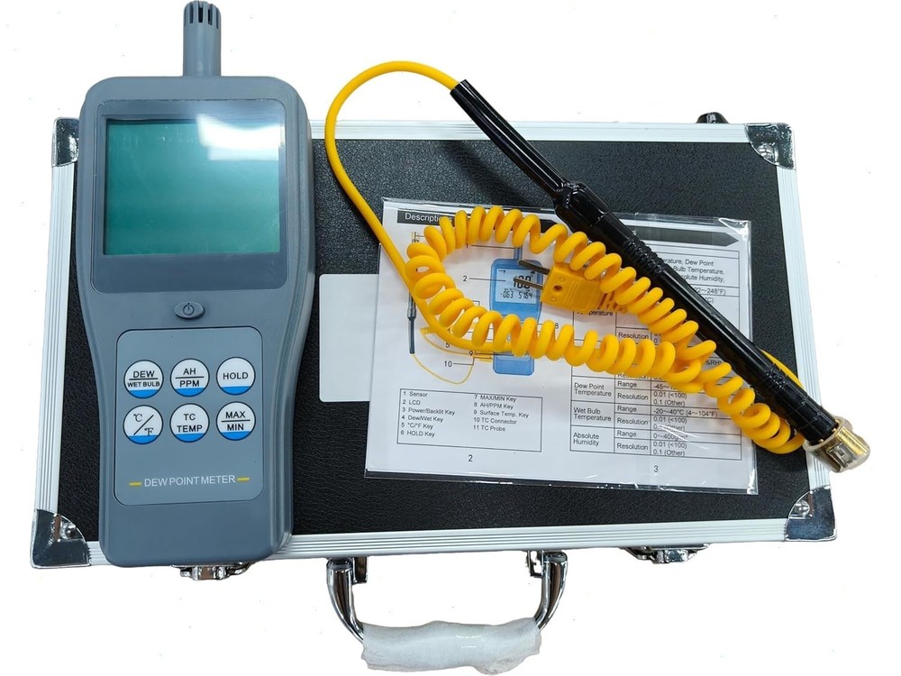 Thermocouple Dew Point Meters With Battery Indication Function 7 Parameters