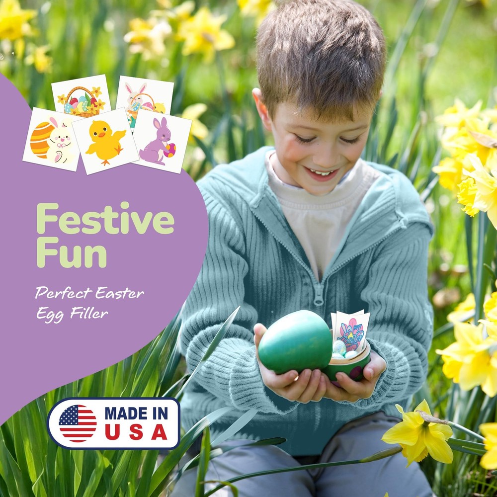 ArtCreativity 240 Pcs Easter Individual Temporary 240 Pieces, 240 Pack