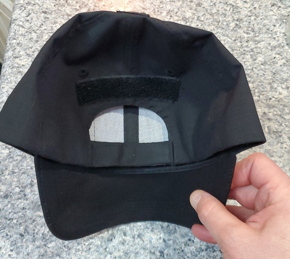 Tactical Morale Patch Baseball Hat Black Hook Loop Front American Flag Patch.