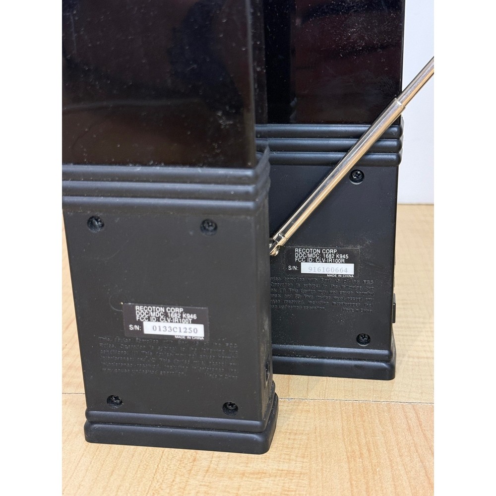 Recoton IR100 Wireless Infrared Remote Control Extender Transmitter Receiver Set