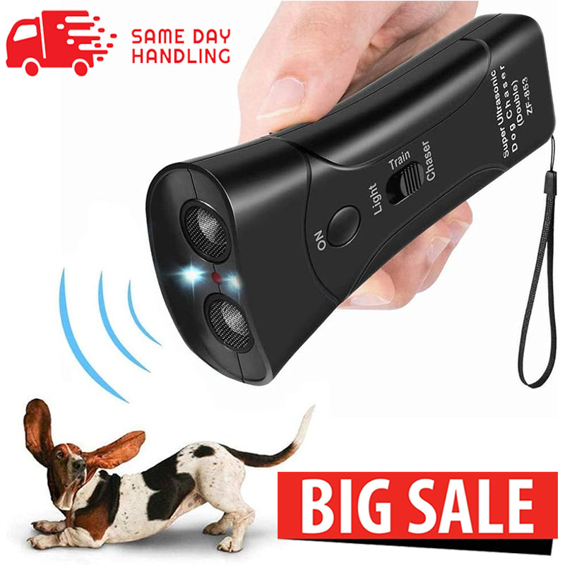 Ultrasonic Anti Dog Barking Device Pet Trainer LED Light Gentle Chaser Style USA