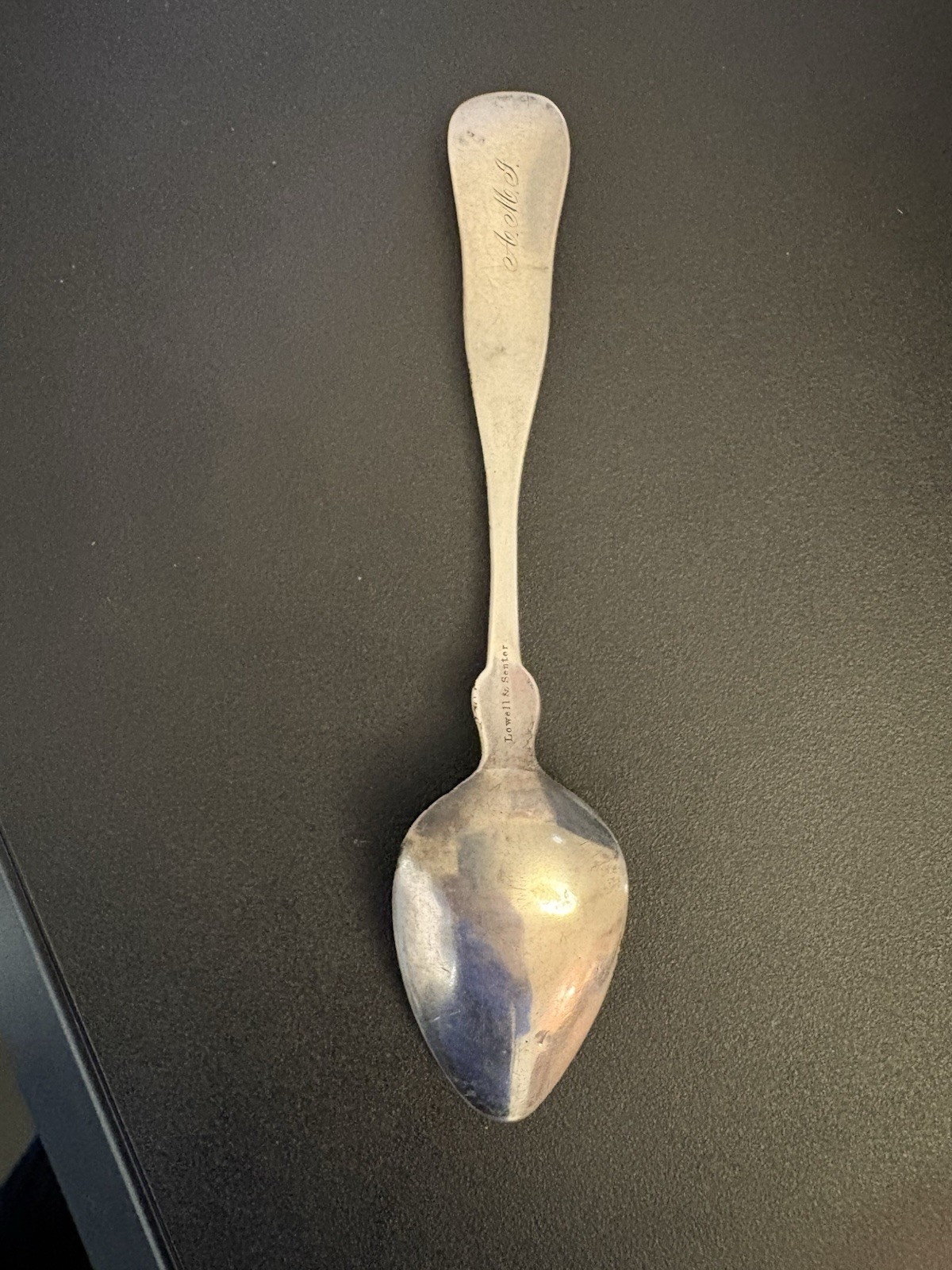 Lowell & Senter Coin Silver teaspoon Portland Maine