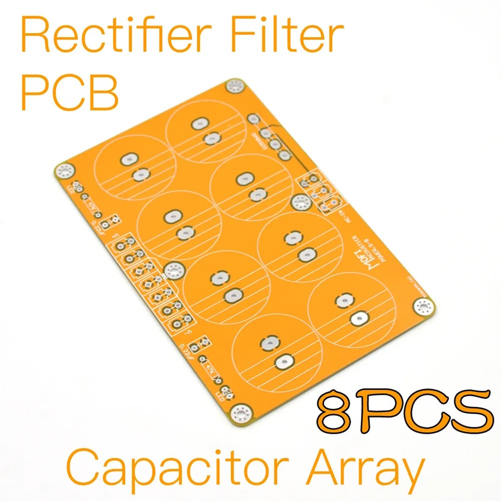 POWER.S-8 Rectifier Filter With Capacitor Array 8PCS （Nover 50v-10000uF X8）PCB