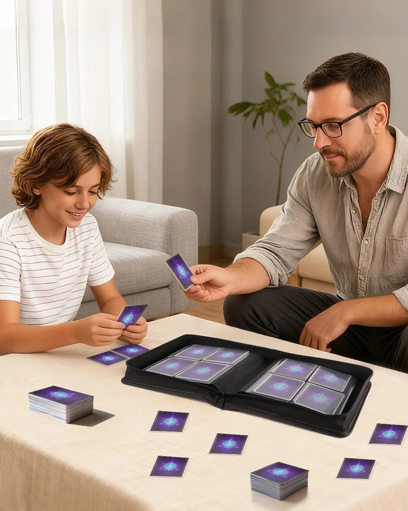 Top Loader Binder 4 Pocket for 144 Toploaders, Side Loading Toploader Binder for