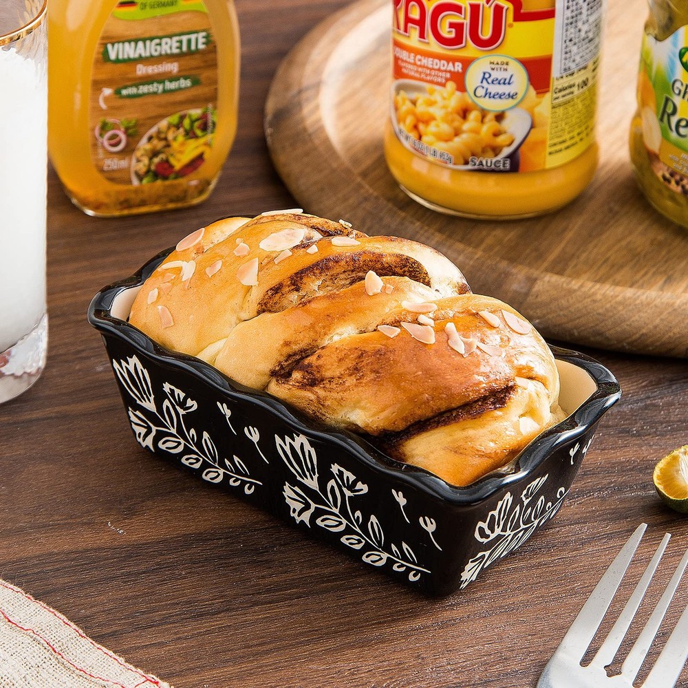 Mini Loaf Pans for Baking - 4-Piece Ceramic Bread Pans
