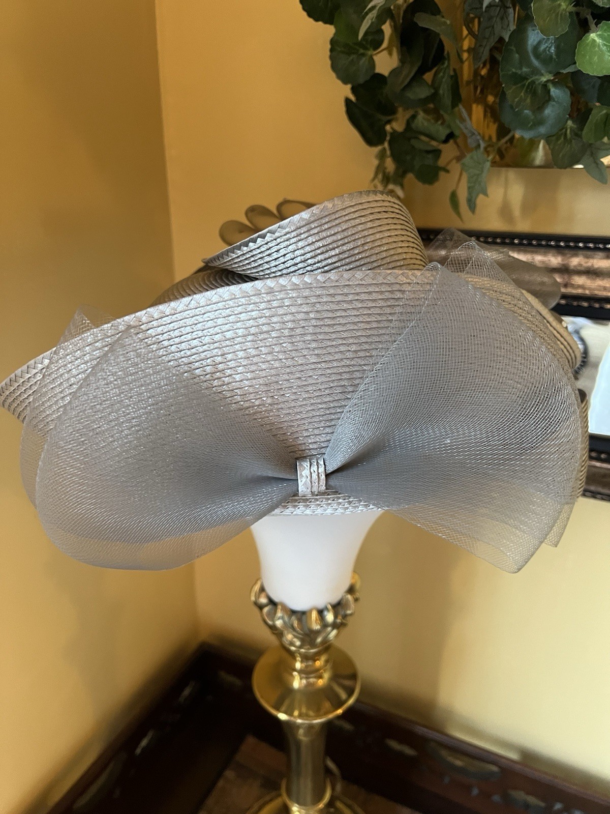 Gray Church Derby Hat Wedding Made USA Ann Marie