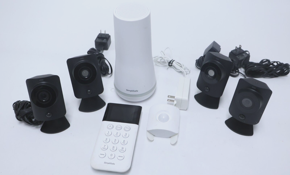 Set Of Simplisafe Base Stations, Keypad, Camera, Motion Sensor (READ)