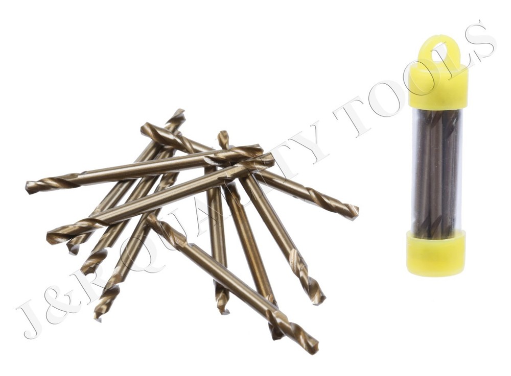 10pc 1/8" Double Ended Cobalt M35 Drill Bit Set