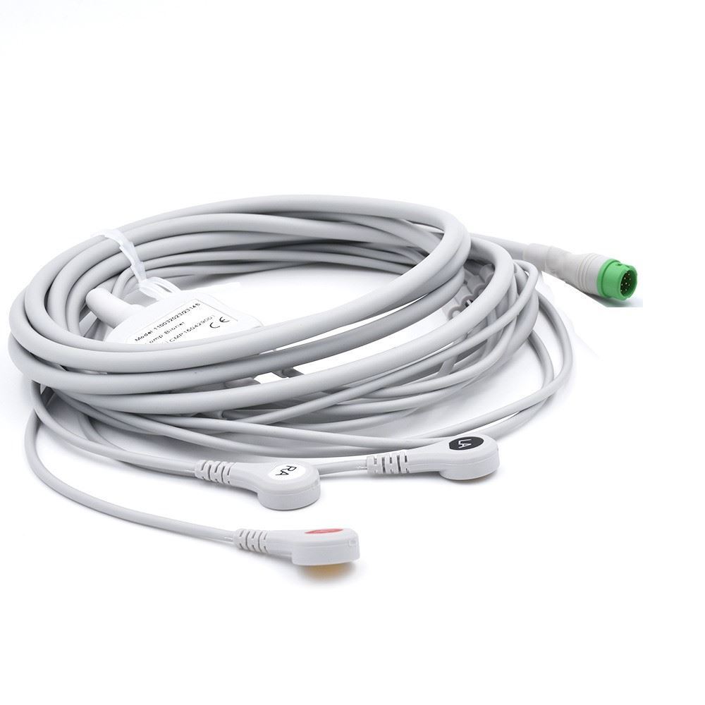 Mindray ECG Compatible 12 Pin 3 Leads - Snap