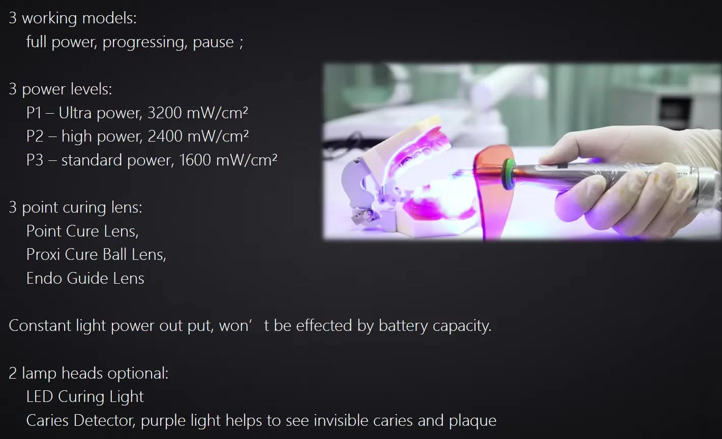 VAFU Dental 1 Second LED Curing Light Caries Detection Wireless Charging USSTOCK