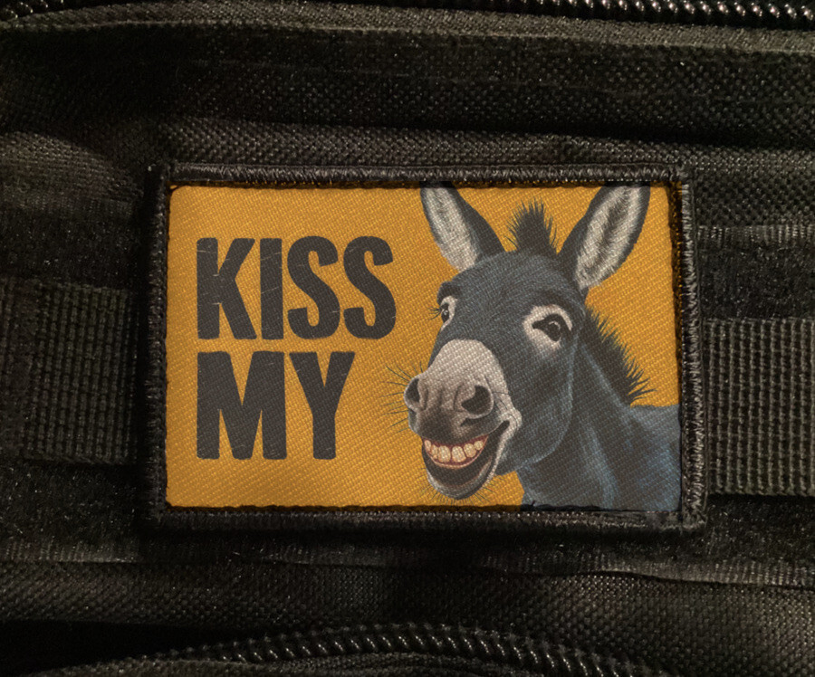 Kiss my Ass Patch Donkey Jackass Sew on [sub]