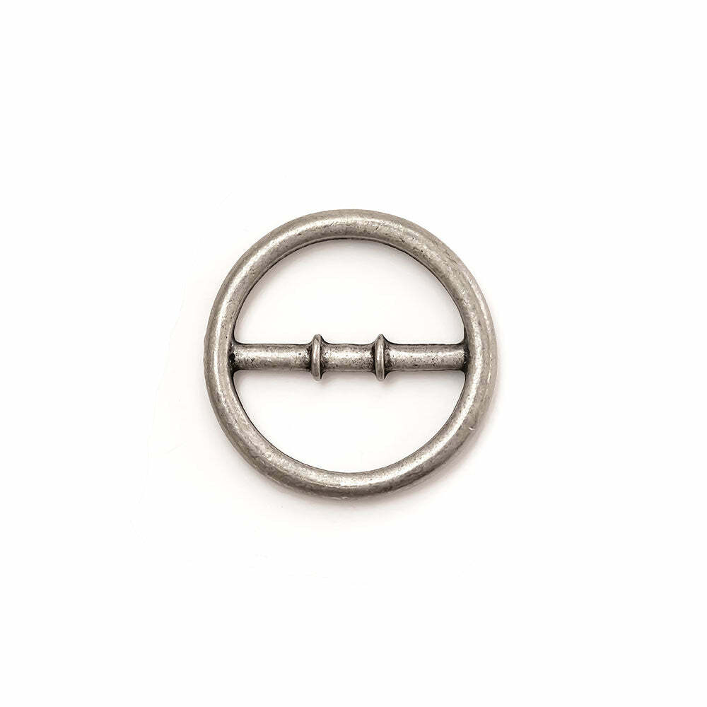 antique pewter solid ring with bar finding