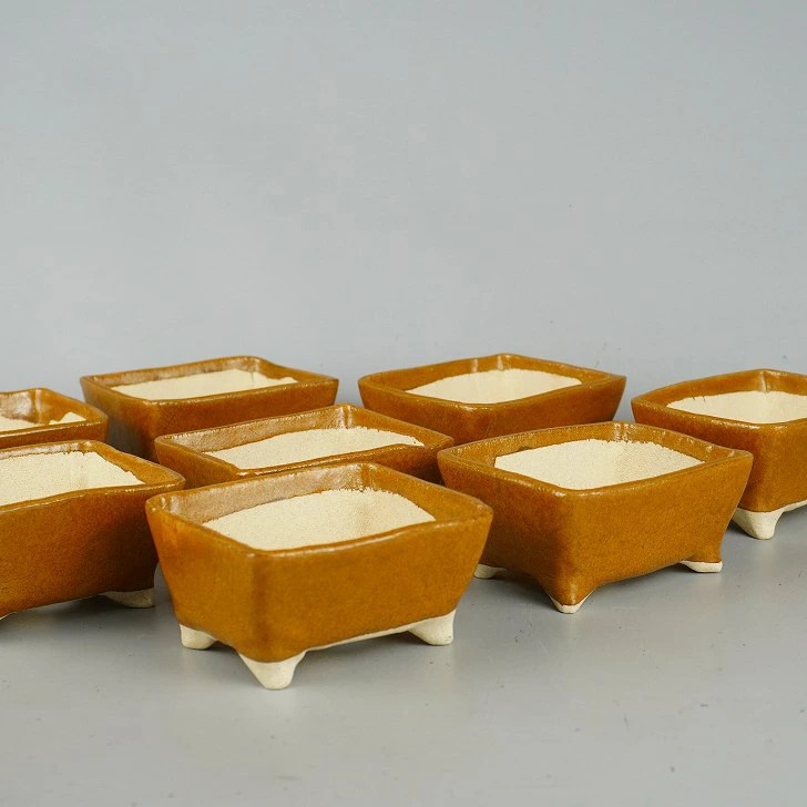Yuki Shoseki Rectangular Bonsai Pot 3.35in