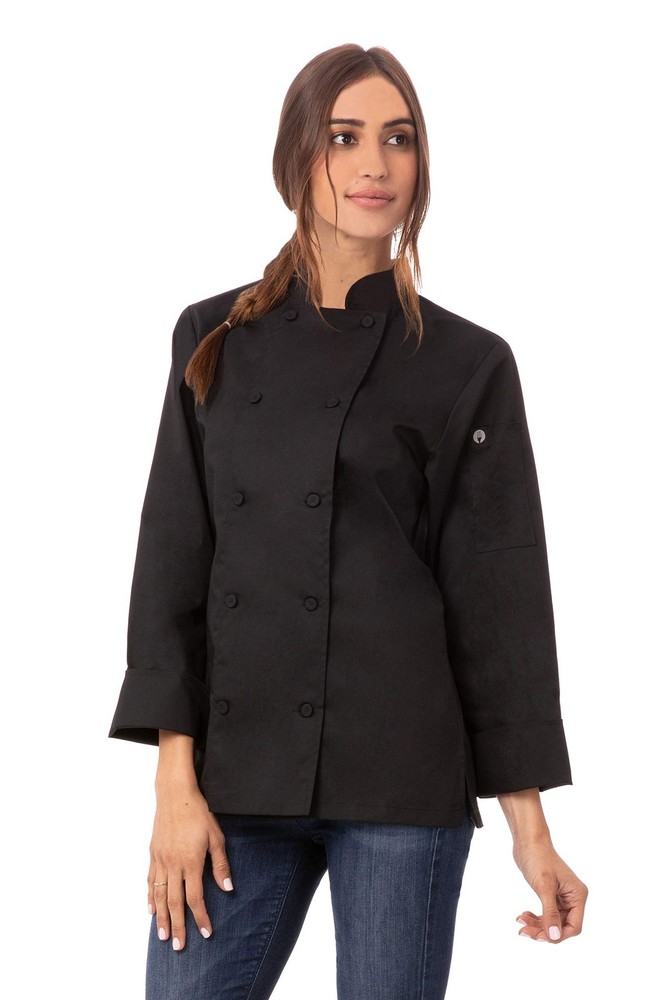 Chef Works Women's Sofia Chef Coat X-Small Black