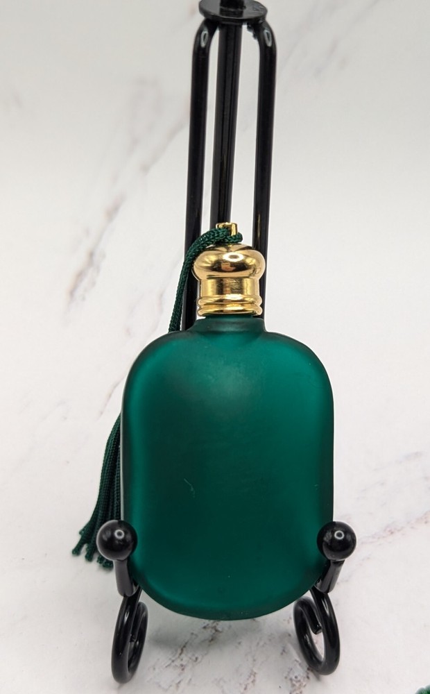 Emerald Green Decorative Bottle And Beaded Hanging Bird