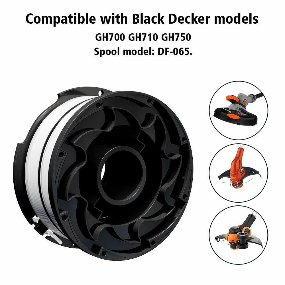 Replacement Line Spool for GH700, GH710, GH750 Black & Decker ***3-PACK & CAP***