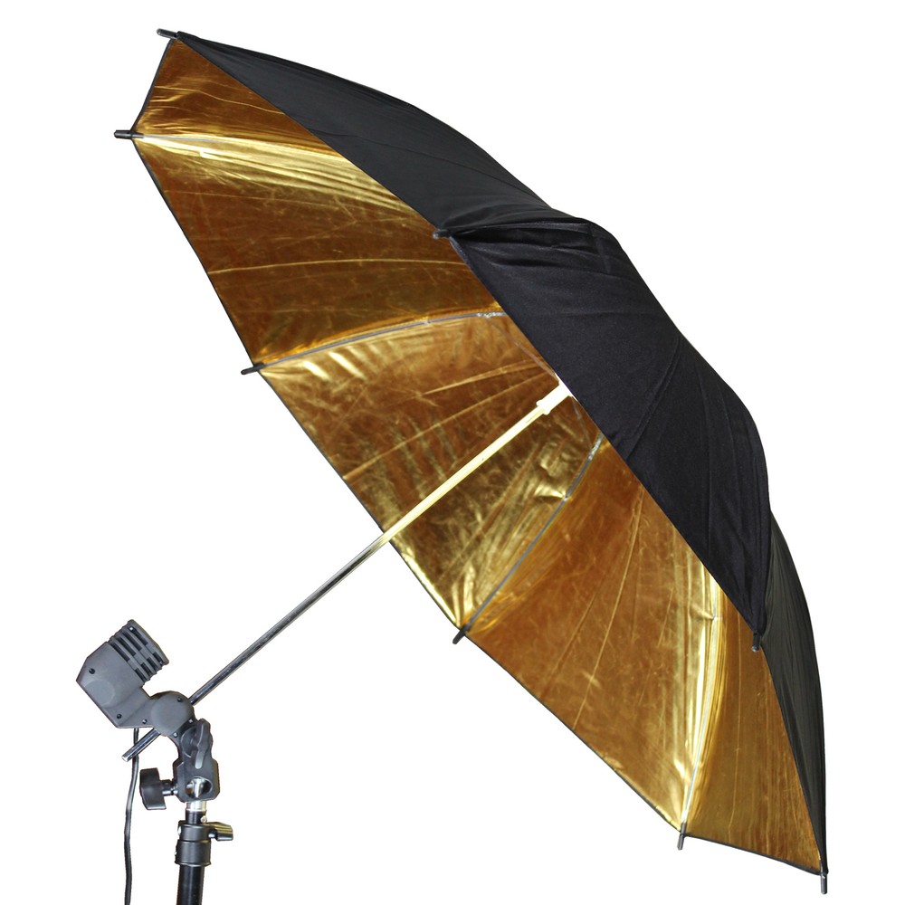 33"/83cm Gold Black Reflector Soft Umbrella Diffuser Photo Flash Lighting Studio