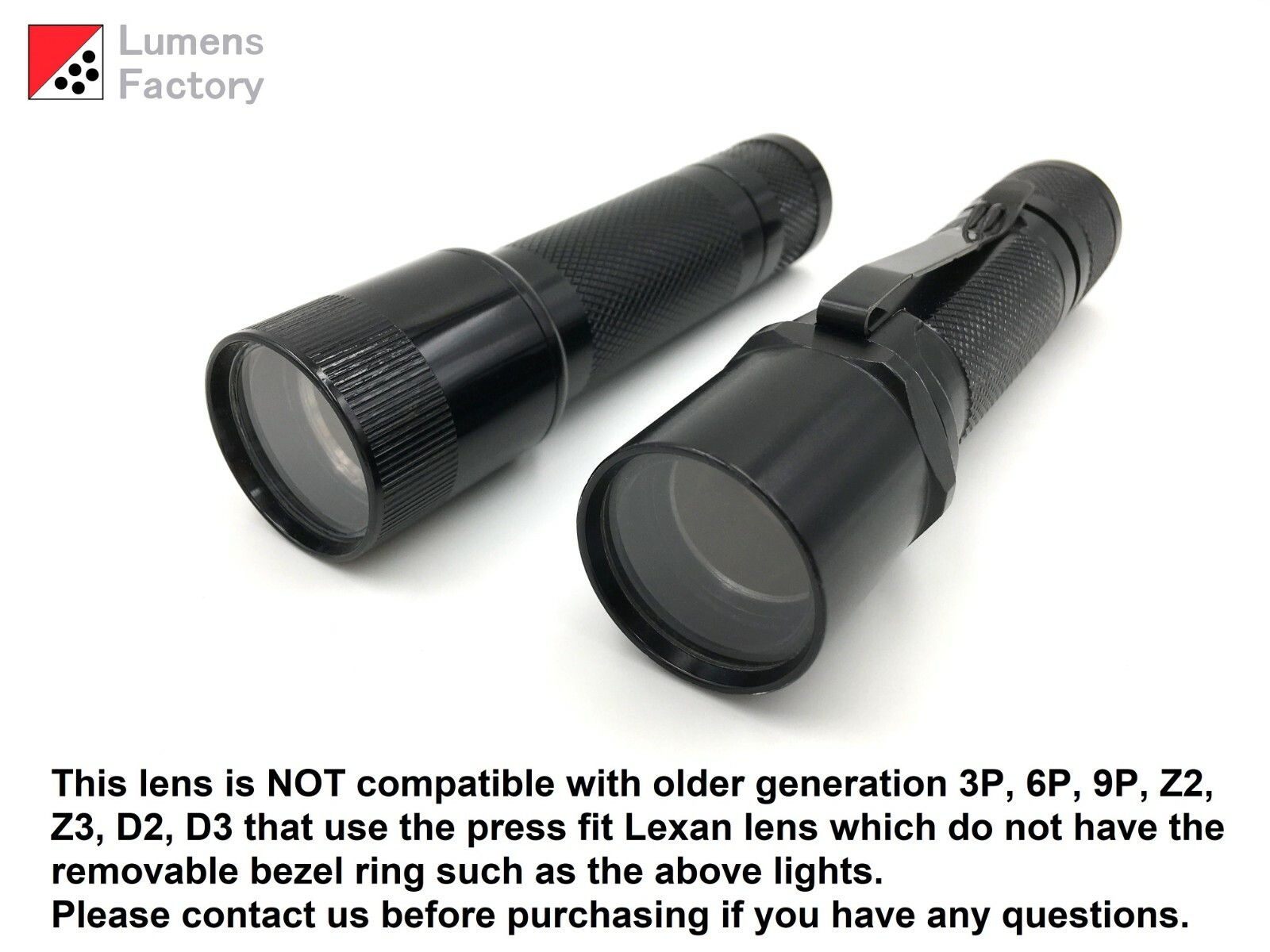 Surefire Z44 Head Replacement Lens UCL, Optical Coated. 6P 9P C2 C3 Z2 D2 D3 G2Z