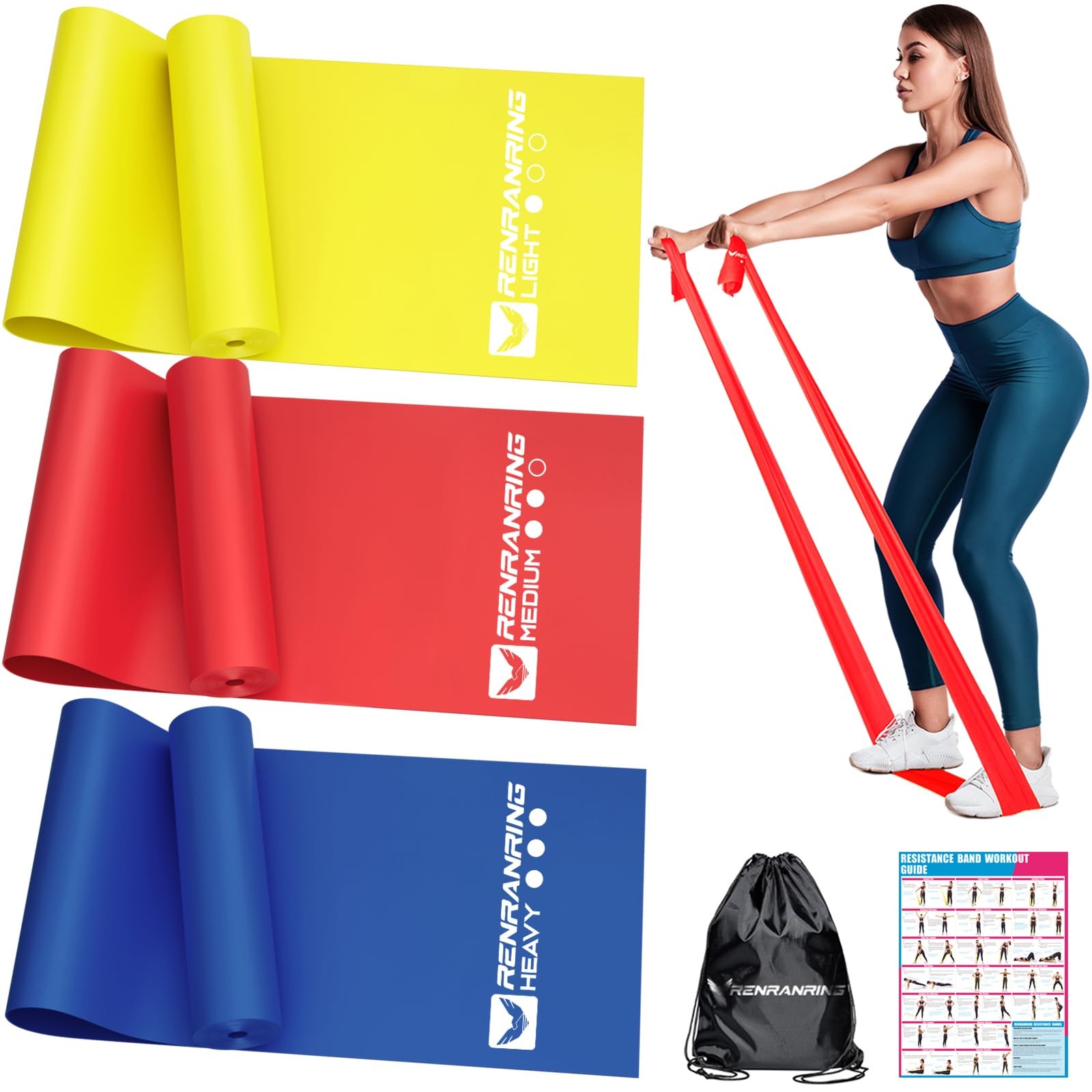 Resistance Bands for Working Out, Exercise Bands for Physical Therapy, Stretc...