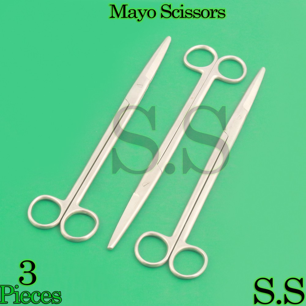 3 Mayo Dissecting Scissors 8" Straight Surgical Instruments