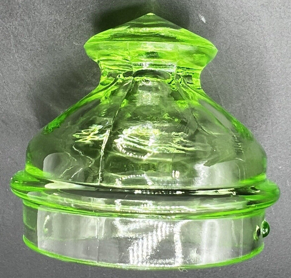Percolator Pot Knob Replacement Green Vaseline Glass Depression