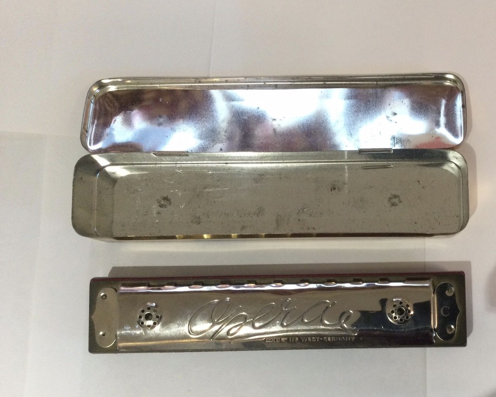 Vintage Opera Harmonica Orig. Case Made in Germany U.S.Zone