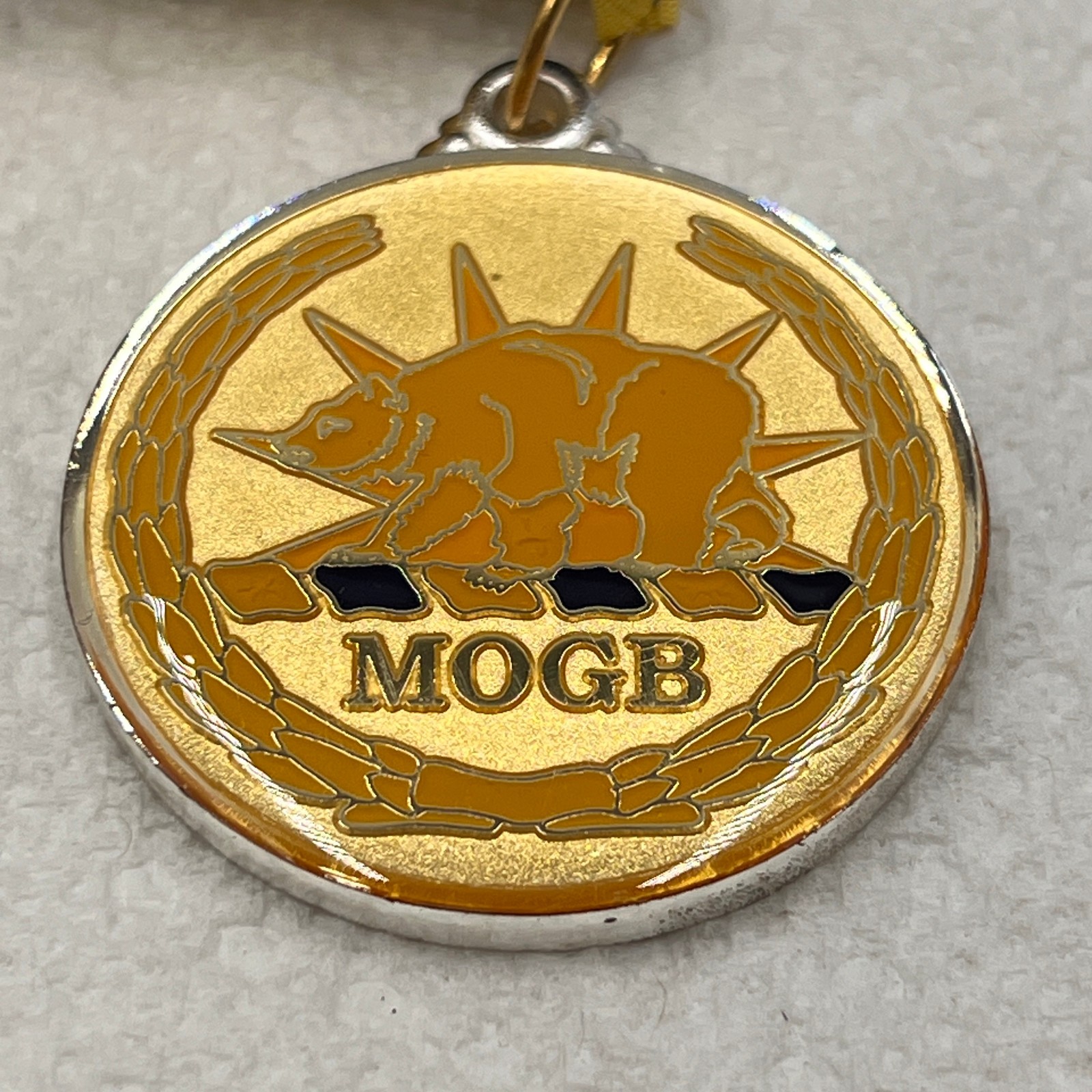 Vintage Military Order of the GOLDEN BEAR Fraternal Award Medal with ribbon MOGB