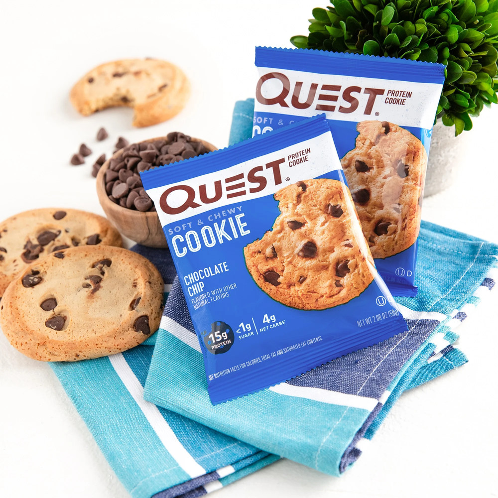 Quest Soft & Chewy Protein Cookie, High Protein, Chocolate Chip, 4 Count