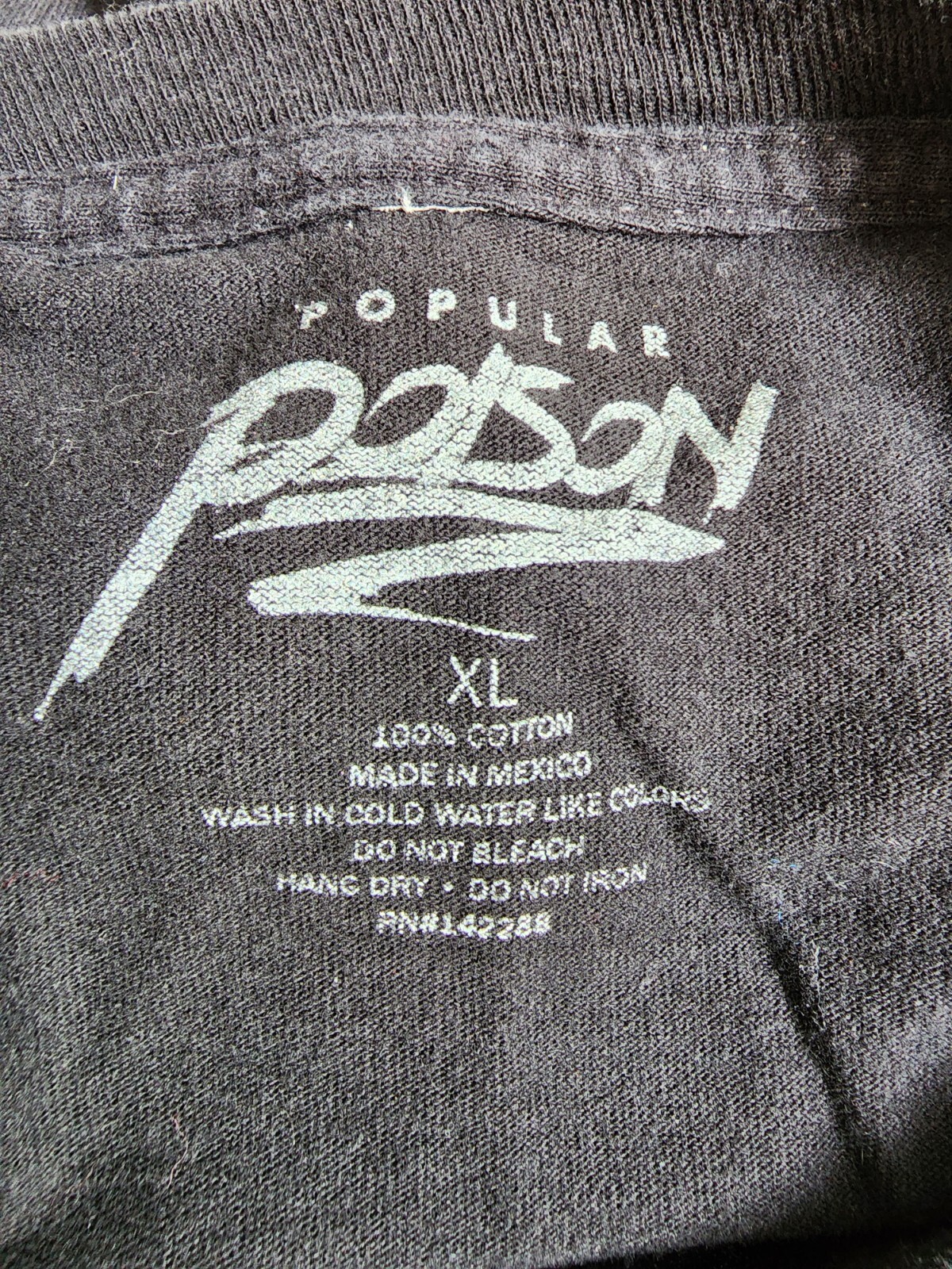 POISON Pharaoh Egyptian Mummy Skull T-Shirt Black Size XL Metal Hair Band 80's