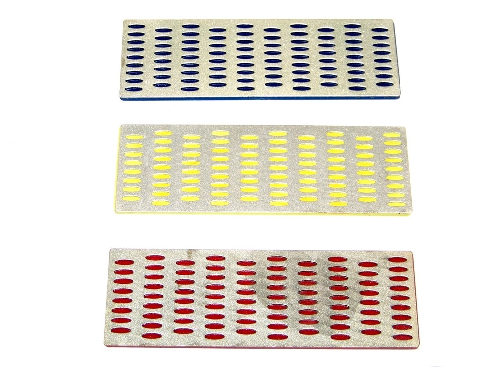 3 Large Diamond Sharpening Stone Hone Whetstone Block Kitchen Knife Sharpener