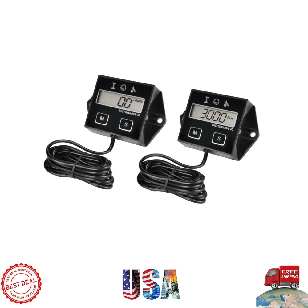 Compact Digital Tachometer with Maintenance Reminder - Essential Engine Tool Set