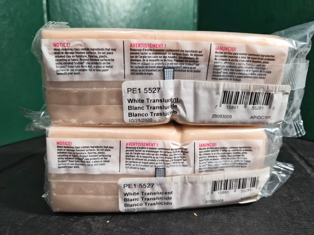 Sculpey Premo Polymer Clay 1lb-White Translucent x2