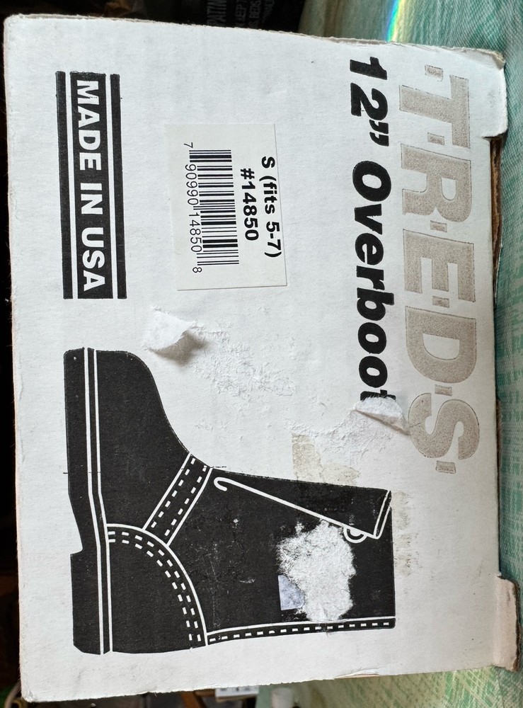 TREDS 12" Pull-On Stretch Rubber Overboots S (fits 5-7)