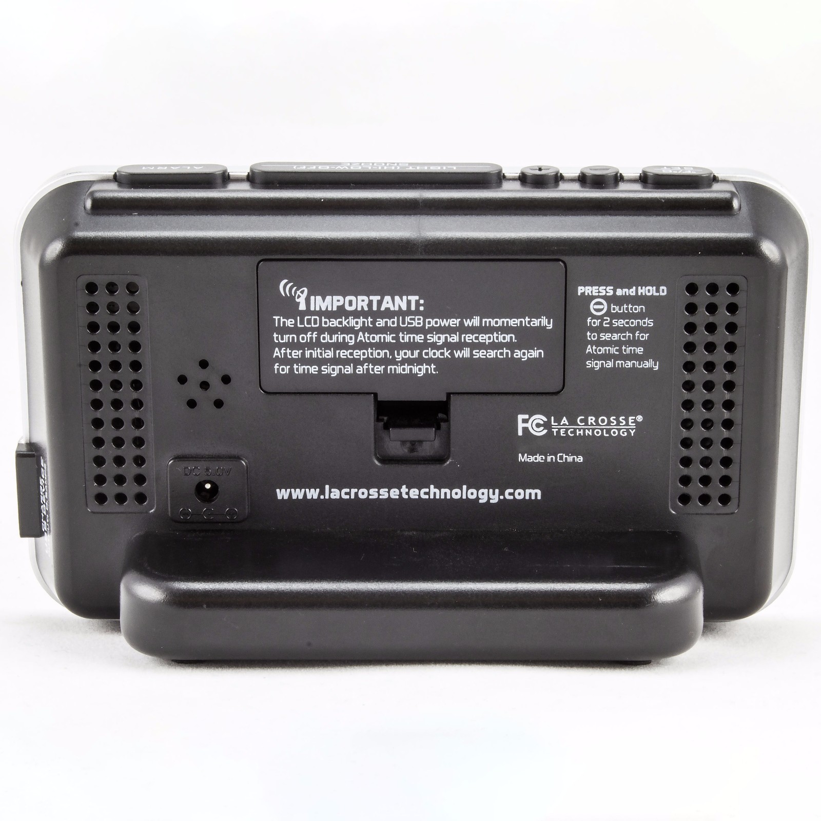 617-1485B La Crosse Technology Atomic Color Digital Alarm Clock USB - Open Box