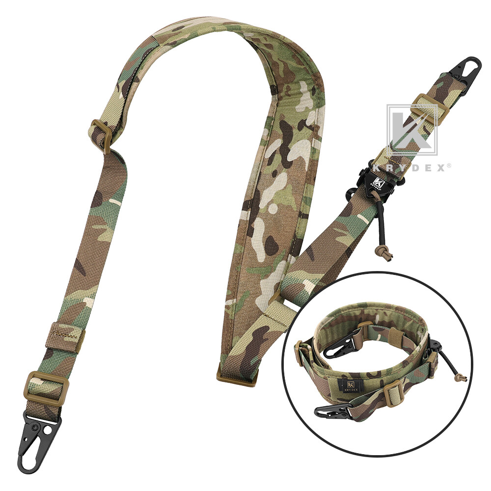 KRYDEX Tactical Sling 2 / 1 Point Shoulder Strap Padded Shooting Sling