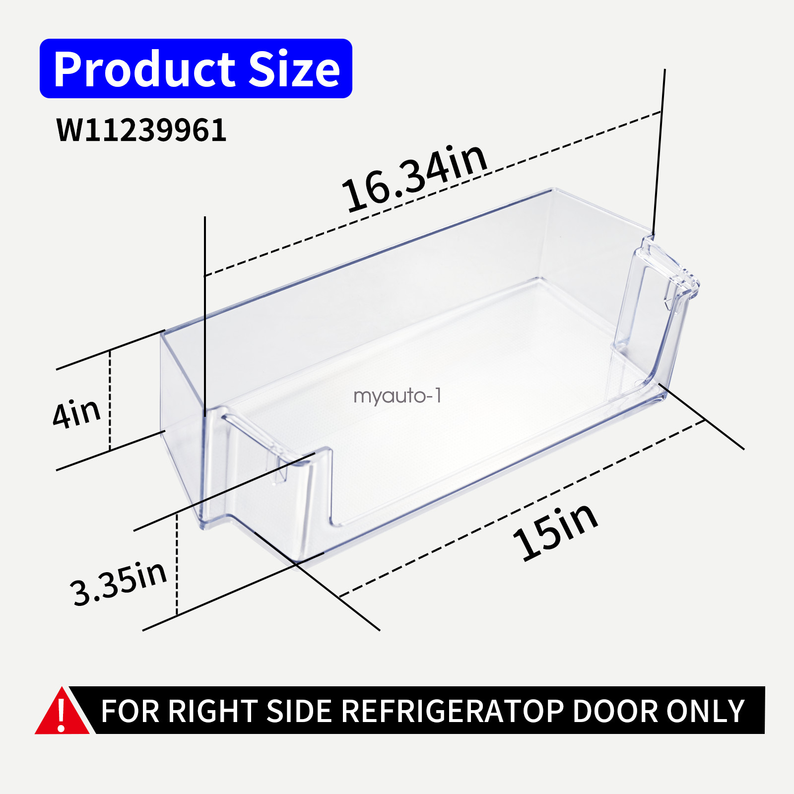 W11239961 Refrigerator Door bin Fits whirlpool refrigerator door WRS321SDHZ08