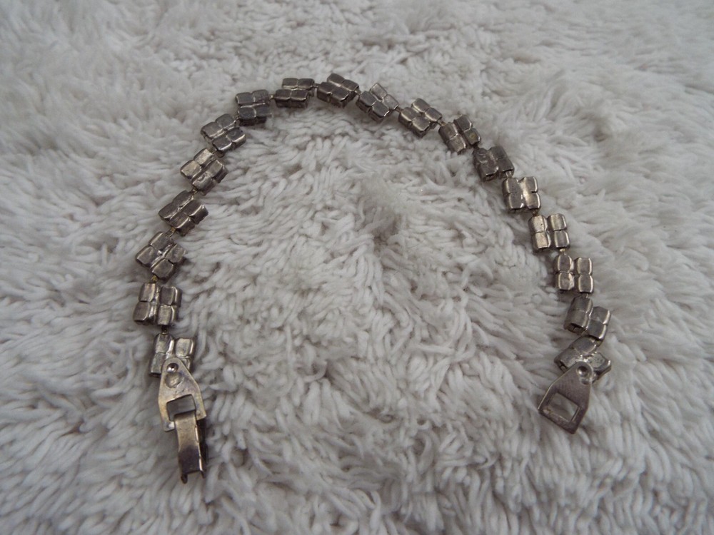 Silvertone Rhinestone Bracelet