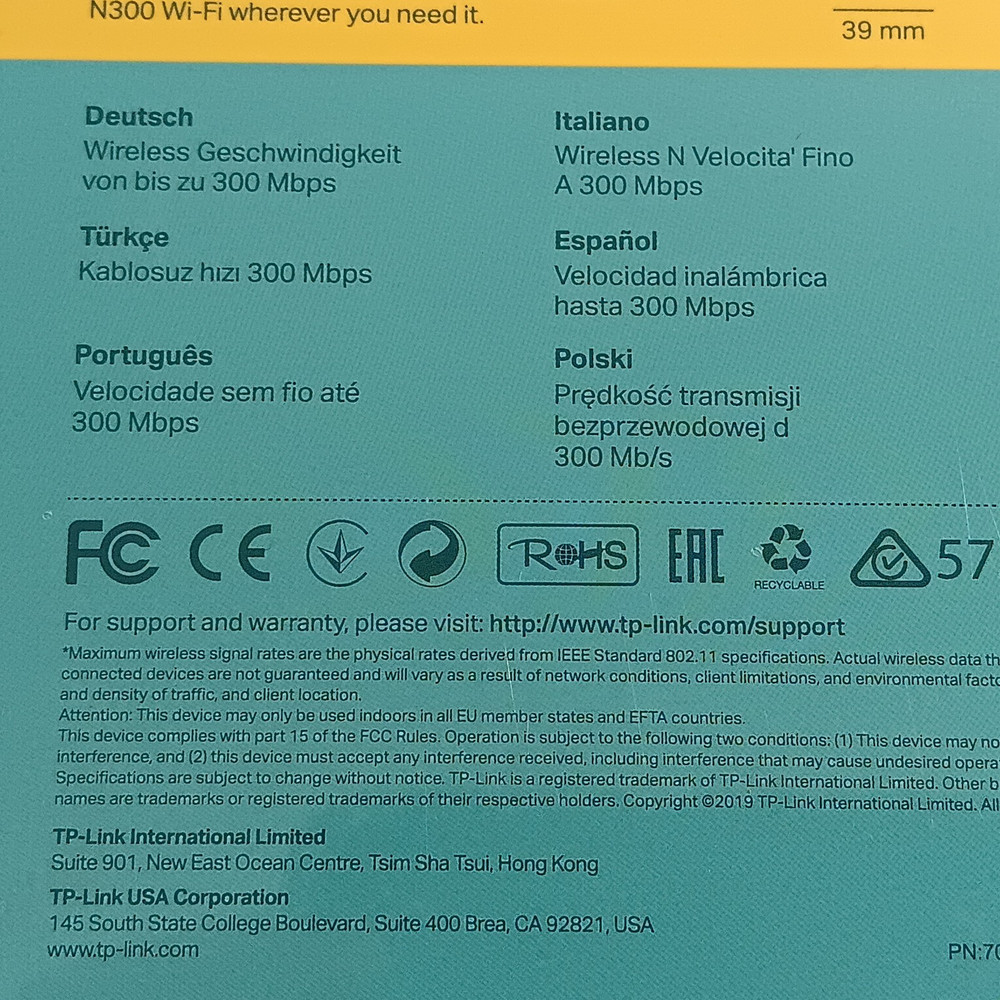 New in Box Ptp-link 300 MBPS Mini Wireless N USB Adaptor