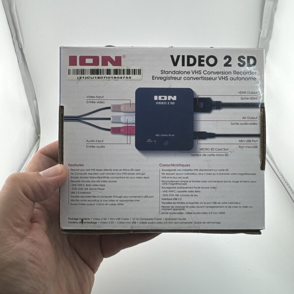 ION VIDEO 2 SD STANDALONE VHS CONVERSION RECORDER HDMI