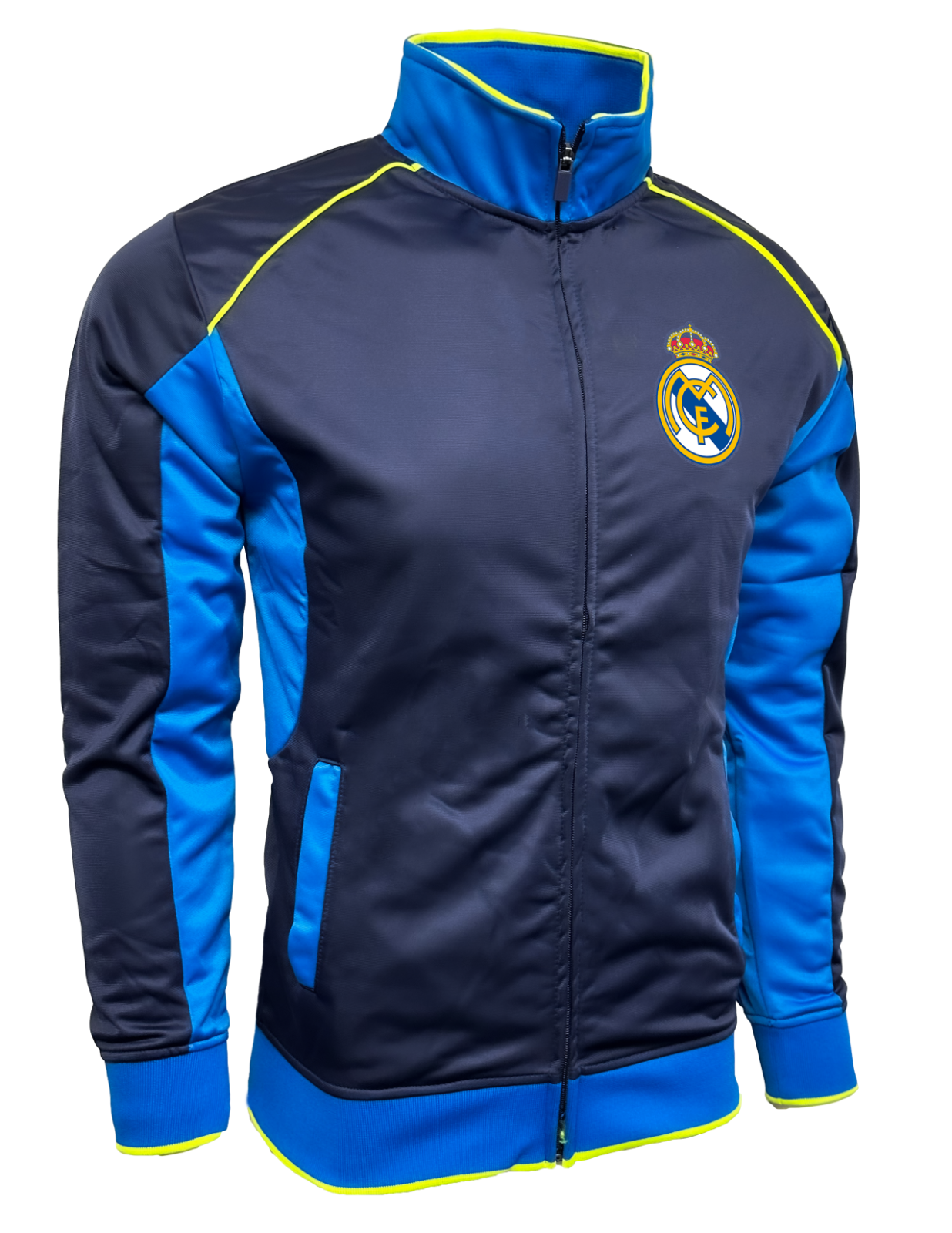 Real Madrid Full Zip Track Jacket, For Kids and Adults, Licensed Real M. Jacket