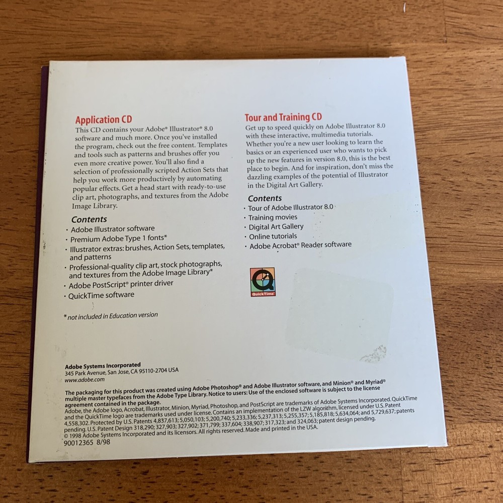 Adobe Illustrator 8.0 for Mac Macintosh Apple Full Retail Version Original Media